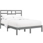 Giroletto Grigio in Legno Massello 120x190 cm 4FT Small Double Giroletto Grigio in Legno Massello 120x190 cm 4FT Small Double