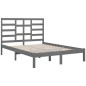 Giroletto Grigio in Legno Massello 120x190 cm 4FT Small Double Giroletto Grigio in Legno Massello 120x190 cm 4FT Small Double