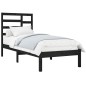 Giroletto Nero in Legno Massello 75x190 cm 2FT6 Small Single Giroletto Nero in Legno Massello 75x190 cm 2FT6 Small Single