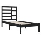 Giroletto Nero in Legno Massello 75x190 cm 2FT6 Small Single Giroletto Nero in Legno Massello 75x190 cm 2FT6 Small Single