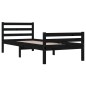 Giroletto Nero in Legno Massello 90x190 cm 3FT Single Giroletto Nero in Legno Massello 90x190 cm 3FT Single