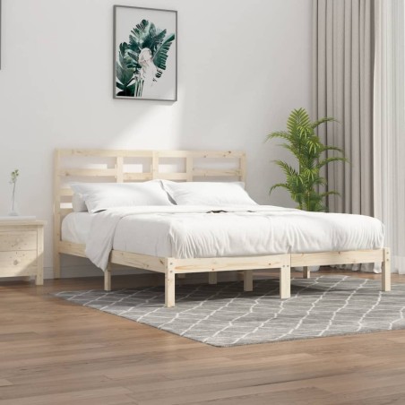 vidaXL Giroletto senza Materasso in Legno Massello 200x200 cm