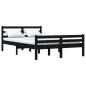 Giroletto Nero in Legno Massello 135x190 cm 4FT6 Double Giroletto Nero in Legno Massello 135x190 cm 4FT6 Double