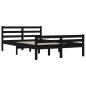Giroletto Nero in Legno Massello 135x190 cm 4FT6 Double Giroletto Nero in Legno Massello 135x190 cm 4FT6 Double