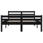 Giroletto Nero in Legno Massello 135x190 cm 4FT6 Double Giroletto Nero in Legno Massello 135x190 cm 4FT6 Double