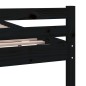 Giroletto Nero in Legno Massello 135x190 cm 4FT6 Double Giroletto Nero in Legno Massello 135x190 cm 4FT6 Double