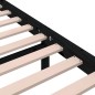 Giroletto Nero in Legno Massello 135x190 cm 4FT6 Double Giroletto Nero in Legno Massello 135x190 cm 4FT6 Double