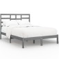 Giroletto Grigio in Legno Massello 135x190 cm 4FT6 Double