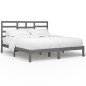 Giroletto Grigio in Legno Massello 180x200 cm 6FT Super King Giroletto Grigio in Legno Massello 180x200 cm 6FT Super King