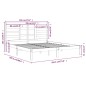 Giroletto Grigio in Legno Massello 180x200 cm 6FT Super King Giroletto Grigio in Legno Massello 180x200 cm 6FT Super King