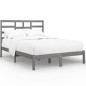 Giroletto Grigio in Legno Massello 150x200 cm 5FT King Size Giroletto Grigio in Legno Massello 150x200 cm 5FT King Size