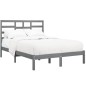 Giroletto Grigio in Legno Massello 150x200 cm 5FT King Size Giroletto Grigio in Legno Massello 150x200 cm 5FT King Size