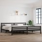 Giroletto Nero in Legno Massello 200x200 cm
