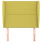 Testiera ad Orecchio Verde 83x23x118/128 cm in Tessuto