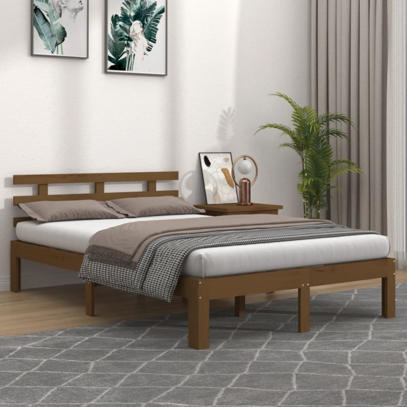 Giroletto Miele in Legno Massello 135x190 cm 4FT6 Double Giroletto Miele in Legno Massello 135x190 cm 4FT6 Double