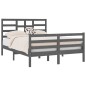 Giroletto Grigio in Legno Massello 120x190 cm 4FT Small Double Giroletto Grigio in Legno Massello 120x190 cm 4FT Small Double