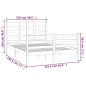Giroletto Grigio in Legno Massello 120x190 cm 4FT Small Double Giroletto Grigio in Legno Massello 120x190 cm 4FT Small Double