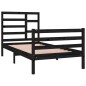 Giroletto Nero in Legno Massello 75x190 cm 2FT6 Small Single Giroletto Nero in Legno Massello 75x190 cm 2FT6 Small Single