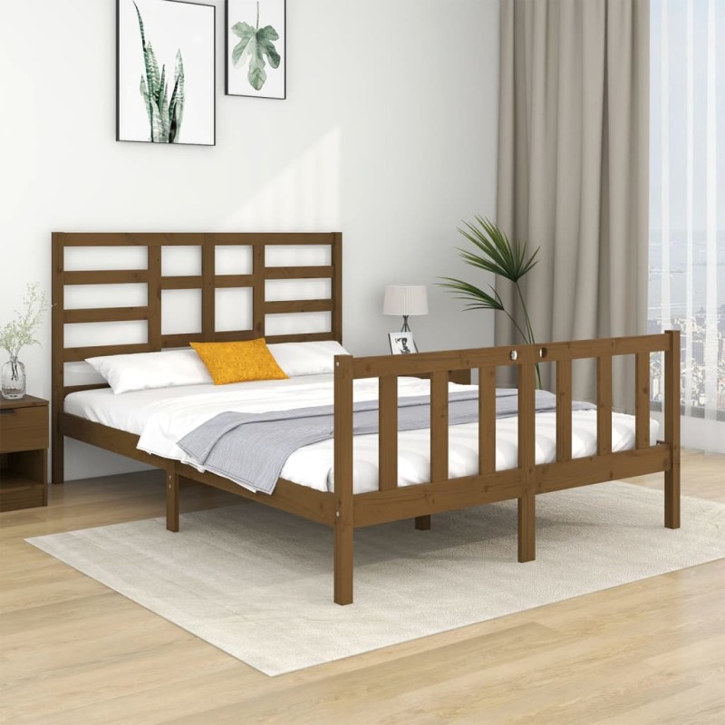 Giroletto Miele in Legno Massello 120x190 cm 4FT Small Double Giroletto Miele in Legno Massello 120x190 cm 4FT Small Double