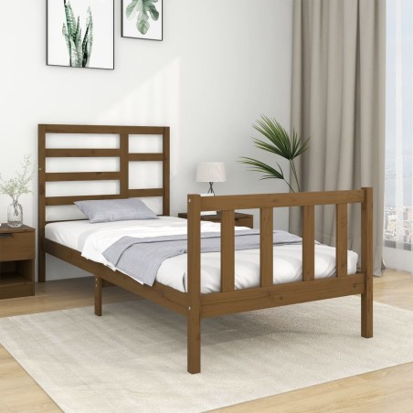 Giroletto Miele Legno Massello Pino 75x190cm 2FT6 Small Single