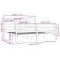 Giroletto Miele in Legno Massello 180x200 cm 6FT Super King