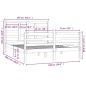 Giroletto in Legno Massello 150x200 cm 5FT King Size