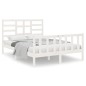 vidaXL Giroletto Bianco in Legno Massello 140x190 cm vidaXL Giroletto Bianco in Legno Massello 140x190 cm