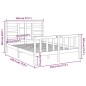vidaXL Giroletto Bianco in Legno Massello 140x190 cm vidaXL Giroletto Bianco in Legno Massello 140x190 cm