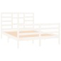 vidaXL Giroletto Bianco in Legno Massello 140x190 cm vidaXL Giroletto Bianco in Legno Massello 140x190 cm