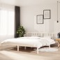 Giroletto Bianco in Legno Massello 180x200 cm 6FT Super King Giroletto Bianco in Legno Massello 180x200 cm 6FT Super King