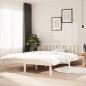 Giroletto Bianco in Legno Massello 150x200 cm 5FT King Size Giroletto Bianco in Legno Massello 150x200 cm 5FT King Size