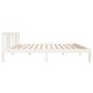 Giroletto Bianco in Legno Massello 150x200 cm 5FT King Size Giroletto Bianco in Legno Massello 150x200 cm 5FT King Size