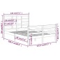 vidaXL Giroletto senza Materasso Ambrato in Legno Massello 140x200 cm vidaXL Giroletto senza Materasso Ambrato in Legno Massello 140x200 cm
