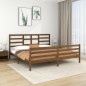 vidaXL Giroletto senza Materaso Ambra in Legno Massello 200x200 cm vidaXL Giroletto senza Materaso Ambra in Legno Massello 200x200 cm