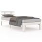 Giroletto Bianco Legno Massello 75x190cm 2FT6 Piccolo Singolo Giroletto Bianco Legno Massello 75x190cm 2FT6 Piccolo Singolo
