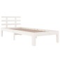 Giroletto Bianco Legno Massello 75x190cm 2FT6 Piccolo Singolo Giroletto Bianco Legno Massello 75x190cm 2FT6 Piccolo Singolo