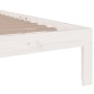 Giroletto Bianco Legno Massello 75x190cm 2FT6 Piccolo Singolo Giroletto Bianco Legno Massello 75x190cm 2FT6 Piccolo Singolo