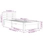 Giroletto Bianco Legno Massello 75x190cm 2FT6 Piccolo Singolo Giroletto Bianco Legno Massello 75x190cm 2FT6 Piccolo Singolo