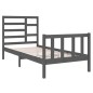 Giroletto Grigio in Legno Massello 90x190 cm 3FT Single Giroletto Grigio in Legno Massello 90x190 cm 3FT Single