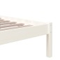Giroletto Bianco in Legno Massello 120x190 cm 4FT Small Double Giroletto Bianco in Legno Massello 120x190 cm 4FT Small Double