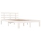Giroletto Bianco Legno Massello 135x190 cm 4FT6 Doppio Giroletto Bianco Legno Massello 135x190 cm 4FT6 Doppio
