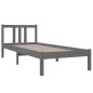 Giroletto Grigio in Legno Massello 75x190 cm 2FT6 Small Single Giroletto Grigio in Legno Massello 75x190 cm 2FT6 Small Single