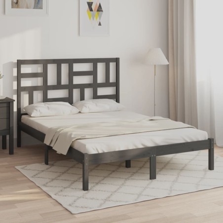 Giroletto Grigio in Legno Massello 120x190 cm 4FT Small Double