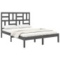 Giroletto Grigio in Legno Massello 120x190 cm 4FT Small Double Giroletto Grigio in Legno Massello 120x190 cm 4FT Small Double