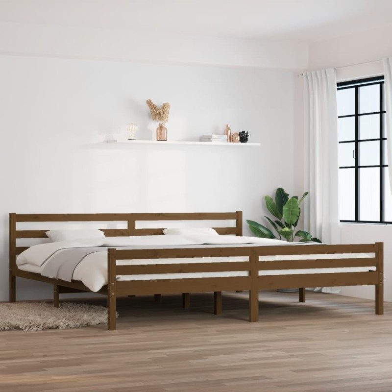 Giroletto Miele in Legno Massello 180x200 cm 6FT Super King Giroletto Miele in Legno Massello 180x200 cm 6FT Super King