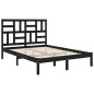 Giroletto Nero in Legno Massello 120x190 cm 4FT Small Double Giroletto Nero in Legno Massello 120x190 cm 4FT Small Double