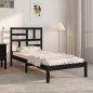 Giroletto Nero in Legno Massello 75x190 cm 2FT6 Small Single Giroletto Nero in Legno Massello 75x190 cm 2FT6 Small Single