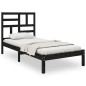 Giroletto Nero in Legno Massello 75x190 cm 2FT6 Small Single Giroletto Nero in Legno Massello 75x190 cm 2FT6 Small Single