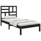 Giroletto Nero in Legno Massello 75x190 cm 2FT6 Small Single Giroletto Nero in Legno Massello 75x190 cm 2FT6 Small Single