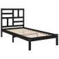 Giroletto Nero in Legno Massello 75x190 cm 2FT6 Small Single Giroletto Nero in Legno Massello 75x190 cm 2FT6 Small Single